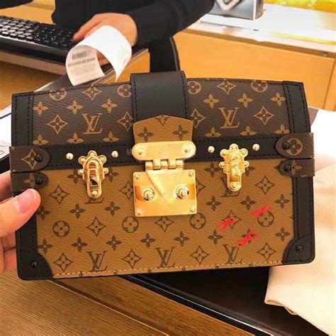 louis vuitton replica trunk clutch black|louis vuitton speedy trunk.